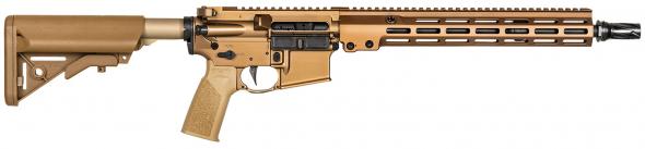geissele automatics, super duty mod 1, 5.56 nato, 14.50" threaded barrel, 16" oal, desert dirt cerakote 13.50" smr mk16 w/geissele center tab rail...
