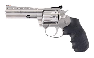 colt''s manufacturing, colt king cobra, double action/single action, revolver, 22 lr, 6" barrel, stainless steel, silver, black grips, 10 rounds