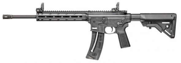 smith & wesson, m&p15-22 sport, 22 lr, 16.25" barrel, flip up sights, m-lok rail, collapsible stock, black, 25 rounds