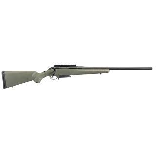 ruger, american predator rifle, bolt-action, 6.5 creedmoor, 22" threaded barrel, matte black finish, green composite stock, scope base, 3 round