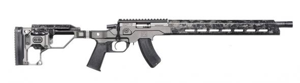 christensen arms, mpr rimfire rifle, 22 lr, 18" 1/2x28 threaded barrel, triggertech trigger, tungsten gray, 10 rounds