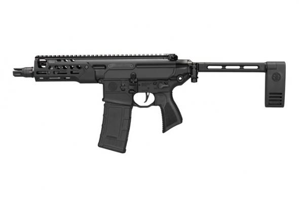 sig sauer, mcx rattler lt, 300 blackout pistol, 6" barrel, pistol brace, flash hider, black