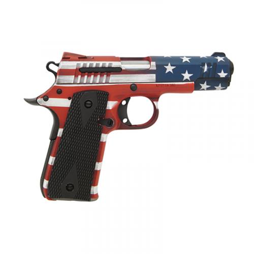 citadel, 1911, usa edition, 380 acp, 3.75" barrel, american flag cerakote, black grips, 7 rounds