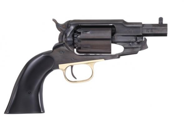 taylors and company, 1858 ace, 44 blackpower, 3" barrel, black finish, black grips, 6 rounds
