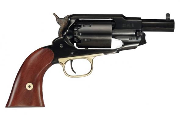 taylors and company, 1858 ace, 44 blackpower, 3" barrel, black finish, wood grips, 6 rounds
