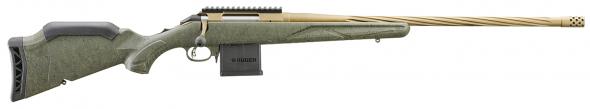 ruger, american predator gen ii, 6.5 grendel, 22" threaded barrel, burnt bronze cerakote, green synthetic stock, 10 rounds