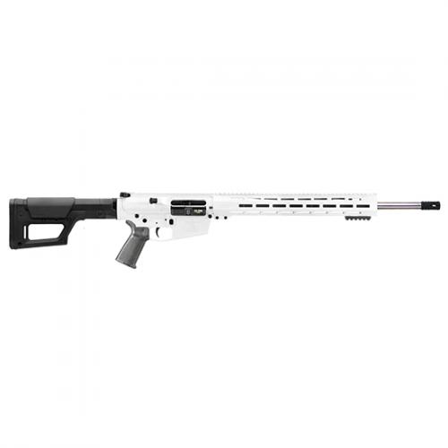 alex pro firearms, varmint 2.0, 22-250 remington, 22" barrel, ar-10, white cerakote, fixed stock, flash hider, 8 round