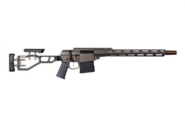 q, the fix, 8.6 blackout, bolt action, 16" barrel, gold muzzle break, folding stock, 10 rounds