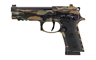beretta, 92xi, combat, single action only, semi-automatic, full size, 9mm, 4.7" barrel, ambidextrous manual safety, cerakote finish, tiger stripe...