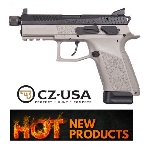 CZU CZ P-07 Suppressor Ready 9mm Luger 4.5 Inch Threaded Barrel High Tritium 3-Dot Sights Urban Grey Finish Black Slide 15 Round