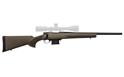 howa usa, m1500 mini action, bolt action rifle, 6mm arc, 22" threaded barrel, matte finish, black, green synthetic furniture, 1 magazine, 5 rounds