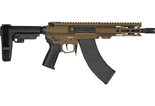 cmmg, banshee mk47 pistol, 7.62x39, 8" barrel, bronze finish, rip pistol brace, 30 rounds