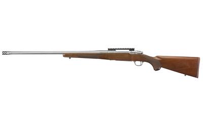 ruger, hawkeye hunter, bolt action rifle, 7mm prc, 24" free floated cold hammer forged barrel, 5/8x24 threads, radial port muzzle break, satin...