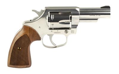 colt''s manufacturing, colt viper, revolver, 357 magnum, 3" barrel, stainless steel finish, traditional walnut grips, black ramp front & u-notch rear...