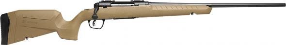 savage arms, axis ii compact, 308 winchester, 20" barrel, black finish, flat dark earth stock, 4 rounds