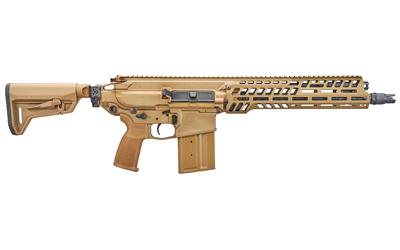 sig sauer, mcx spear, semi-automatic rifle, sbr, 6.8x51, 13" barrel, slx/slh qd flash hider, anodized finish, coyote, side folding stock, m-lok...