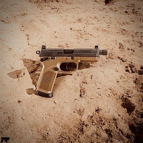 fnx-45 tac 45acp blk/fde 15+1# threaded barrel/night sights 45 acp