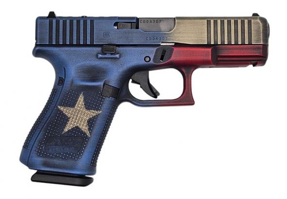 glock 19 gen5 or tx flag 15rd 195s203txflag
