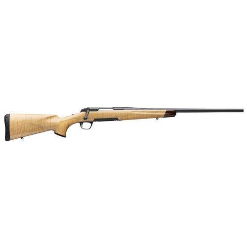 browning x-bolt hunter maple deluxe, bolt action rifle, 30-06 springfield, 22" sporter contour barrel, blued finish, black, aa white maple stock