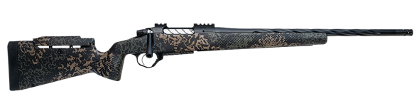 seekins precision, havak ph3, bolt action, 308 winchester, 20" threaded fluted barrel, black finish, woodland shadow camo carbon fiber stock, right...