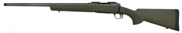 savage, 110 trail hunter, 350 legend, 18" barrel, left hand, tungsten finish, green stock, 4 rounds