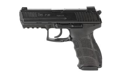 heckler & koch, p30, semi-automatic, v3 da/sa, full size, 9mm, 3.85" barrel, matte finish, black, front night sight, 2 magazines, 10 rounds