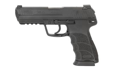 heckler & koch, hk45, semi-automatic, v7 lem-dao, full size, 45 acp, 4.46" barrel, matte finish, black, manual safety, front night sight, 10 rounds,...