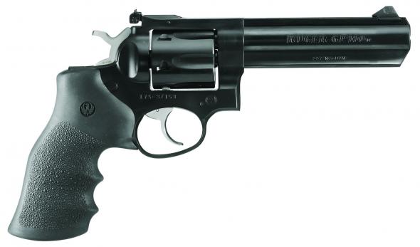 ruger, gp100, 357 magnum, 5" barrel, black finish, rubber grips, 6 rounds
