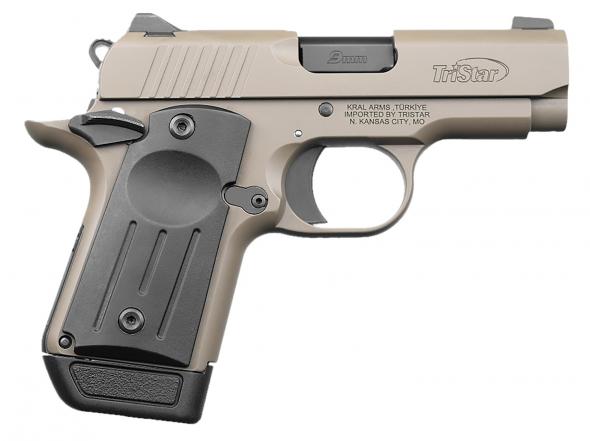 tristar, protege x, 1911 sub compact, 9mm, 3.2" barrel, ambi safety, flat dark earth finish, 7 rounds