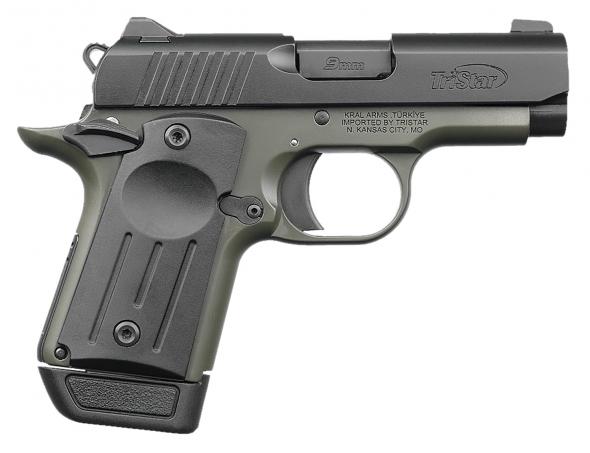 tristar, protege x, 1911 sub compact, 9mm, 3.2" barrel, ambi safety, od green finish, 7 rounds