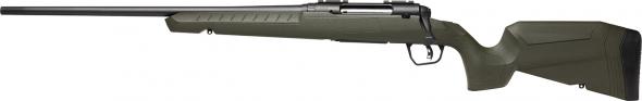 savage arms, axis ii, bolt action rifle, 25-06 remington, 22" sporter contour barrel, matte finish, black, green polymer stock, 1 magazine, 4 rounds