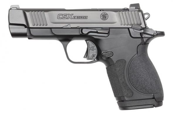 smith&wesson csx e-series 9mm luger 3.6in 10rd or white dot sights thumb safety black 13958