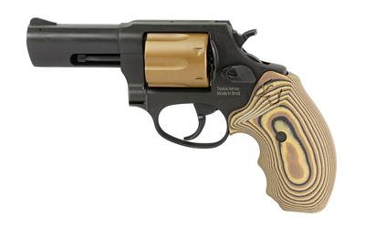 taurus usa, model 856 toro, revolver, 38 special +p, 3" barrel, matte black finish, tan cylinder, vz g10 brown and black grips, optic ready, 6 round...