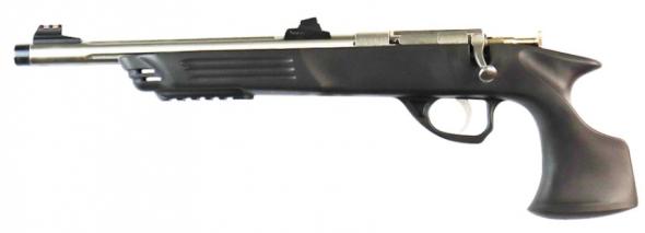 cricket adult pistol, .22lr 10.5" threaded barrel, stainless/black, single shot