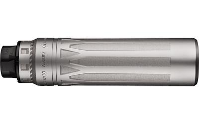 dead air armament, nomad-ti xc, suppressor, 6.74" length, rated up to 300 remington ultra magnum, titanium, beadblasted finish, silver, direct thread...