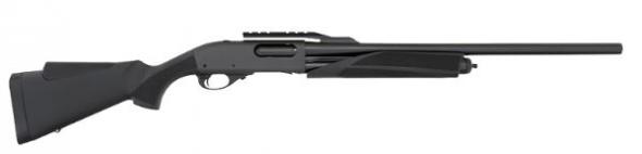 remington, 870 fieldmaster, pump action, 12 gauge, 3" chamber, 23" rifled barrel, black finish, black, synthetic stock, cantilever scope mount, 3...