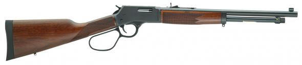 henry, big boy steel carbine lever 327 federal magnum 16.5" barrel,7+1 round, american walnut stk blued