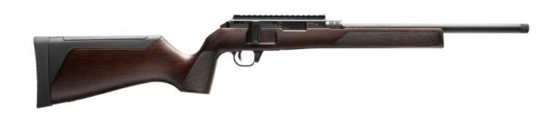 walther hammerli force b1 rifle, .22 mag, 16.1" threaded barrel, picatinny, adjustable stock, classic brown, wood, 9-rd