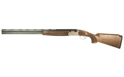 beretta, silver pigeon i vittoria, over/under, 12 gauge, 3" chamber, 28" barrels, floral engraving, silver receiver, oil finished wood stock, 5 choke...