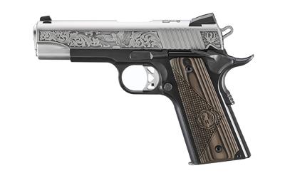 ruger sr1911 lightweight commander prescott, az edition (16703) .45 acp 4.25" 7+1 black/engraved ss