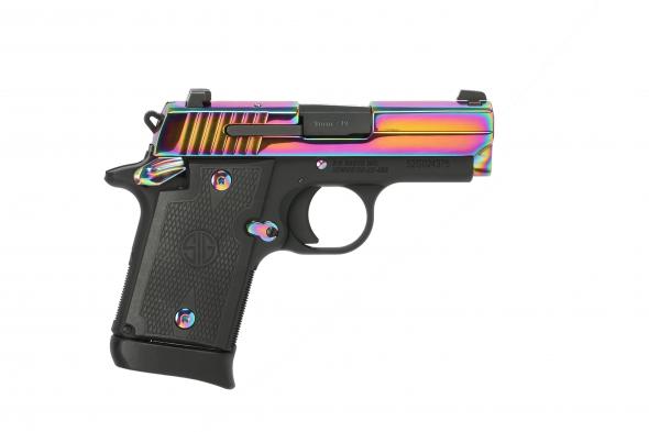 sig sauer p938 9mm rainbow g10 grib, ambi-safety 7+1