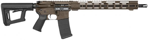 diamondback db15 carbon series 5.56 nato 30+1 16" black nitride threaded barrel, midnight bronze cerakote picatinny rail aluminum receiver,...