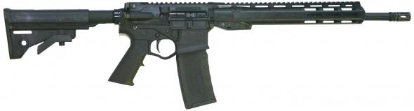 ati alpha maxx 300 blackout 60+1 16" black threaded barrel, black picatinny rail polymer receiver, 13" polymer handguard, ati mm4 black synthetic...
