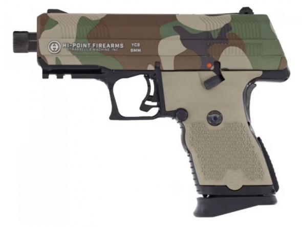 hi-point pistol yc9 9mm 10rd 3.93" m81 us woodland camo