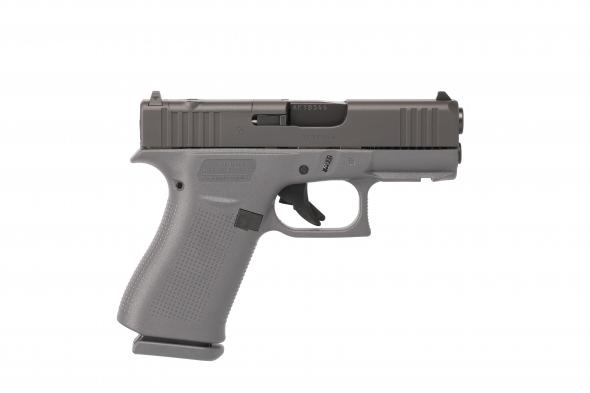 glock g43x 9mm, gray, 3.39" barrel, mos, 10 rounds