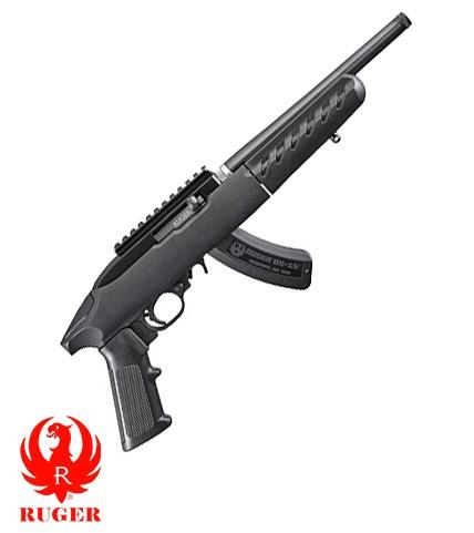 Ruger, 22 Charger Takedown, Rimfire Pistol, 22 LR, 10" Barrel, Matte Black Finish, A2-Style Grip, Black Polymer Stock, Picatinny Rail Installed, 15Rd