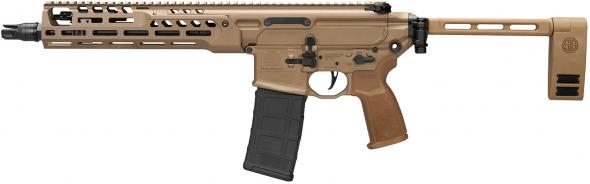 sig sauer, mcx-spear lt ir pistol, 5.56 nato, 11.5" barrel, m-lok handguard, folding brace, flat dark earth, 30 rounds