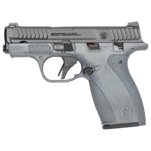 smith & wesson "blue titanium" m&p bodyguard 2.0 thumb safety handgun .380 auto 10(1)&12(1)rd magazines 2.75" barrel titan blue grip