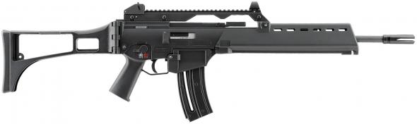 heckler & koch, g36 rimfire, 22 lr, 16.1" barrel, black, folding stock, 10 rounds