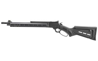 marlin firearms, 1894, dark series, lever action rifle, 357 magnum/38 special, threaded 1/2-28, polished radial muzzle brake, black satin finish,...